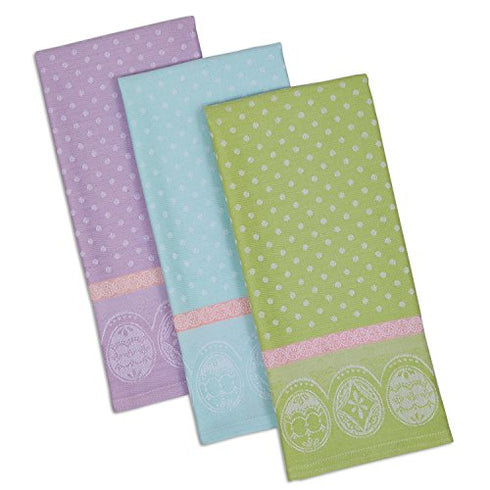 Cotton French Jacquard Dish Towels, 20x28 Set of 3, Decorative Tea Towels for Everyday Kitchen Cooking and Baking